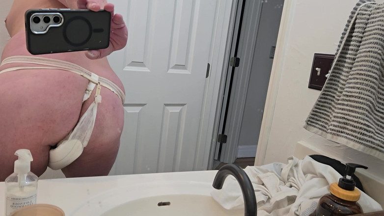 Takepad: Double Panty and Sanitary Belt Tease