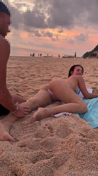 Erotic Ass Massage on the Beach, Naughty Fun in the Ocean
