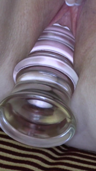 Super wide glass dildo