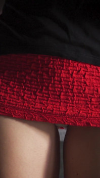 Under skirt white panties flashing from the front