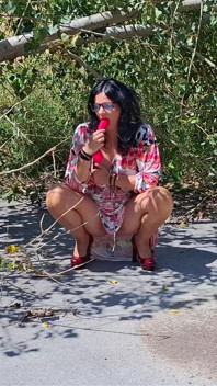 MILF Slut Got Caught Orgasming in the Woods