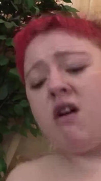 Colored hair BBW sucks and fucks big and hard cock