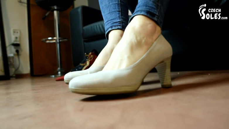 Czech Soles - foot fetish content: Trying high heels on her sexy feet