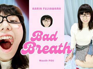 Japan Fetish Fusion: Любительський рот Карін, відео від першої особи: рот і дихання фетиші в окулярах у domme