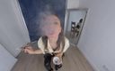 VR smokers HD: Cate McQueen - PVC içinde sigara içiyor