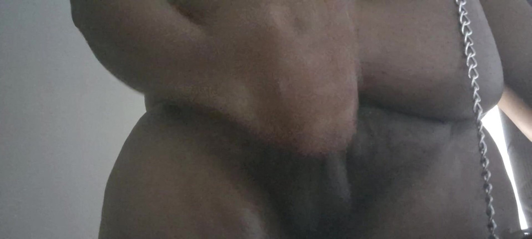 Happy Horny Trans BBW Standing Stroking and Cumming Hard (Sacred Sexuality)