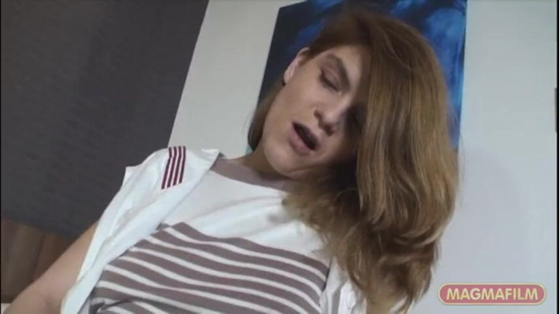 Magmafilm: Long-haired Brunette with Slim Body and Fuck-ready Ass