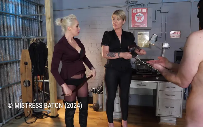 MistressBaton: Double Domme Hand Tawsing