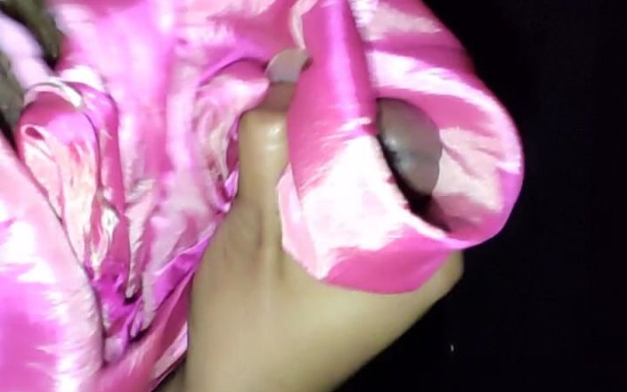 Satin and silky: Satin silk handjob porn - pink satin silk suit punheta de...