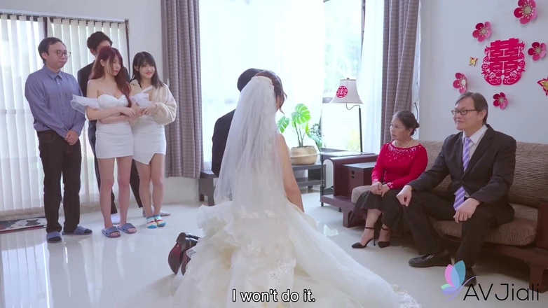 AV Jiali: 新郎は結婚式の夜にさくらに寝取られます