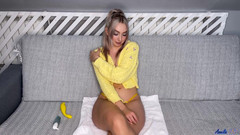 Amelie Dubon: Solo Blonde Masturbates Pussy with a Toy - Amelie Dubon