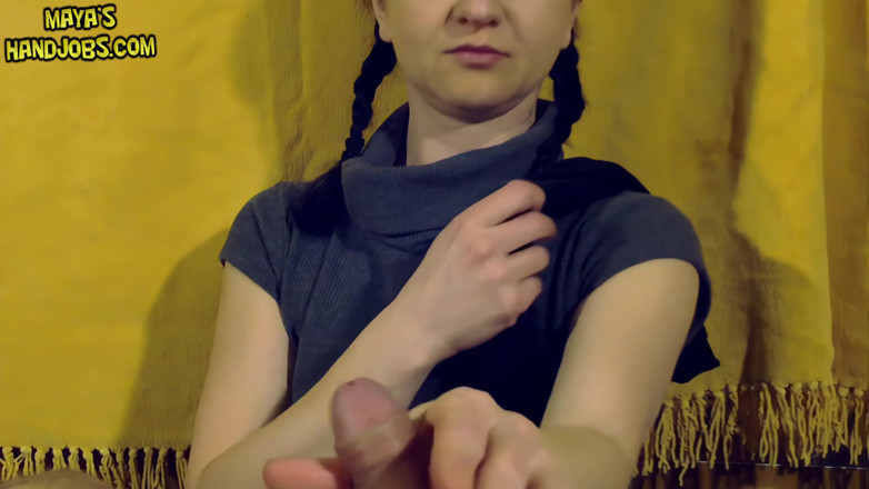 Mayashandjobs: Handjob through pantyhose