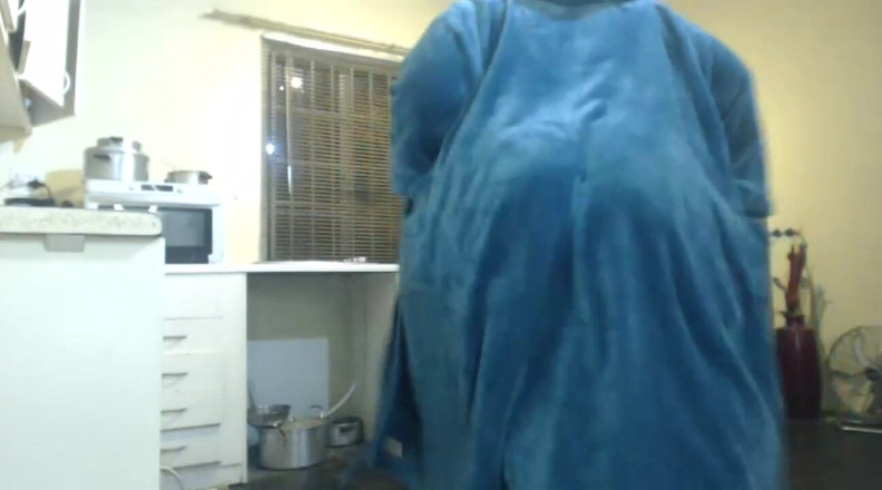 Legendary Booty Overdose: Fat Ass BBW Moaning and Stripteasing at the Kitchen