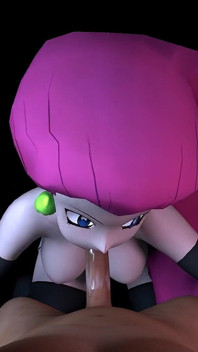 Jessie del equipo rocket chupa polla en primer plano | Parodia de Pokemon
