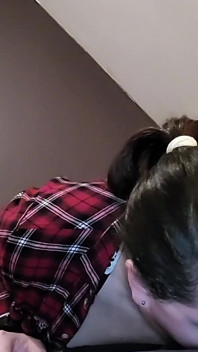 Shemale Sucks Dick Deepthroat and Takes Raw Anal Bareback Creampie Doggiestyle