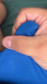 Cumming in Blue Briefs
