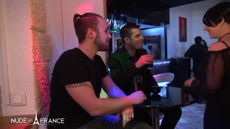Nude in France: A guy offers her young wife in a swinger club...