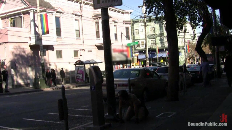 Bound in public: Shaved and Fucked in a Busy Barbershop