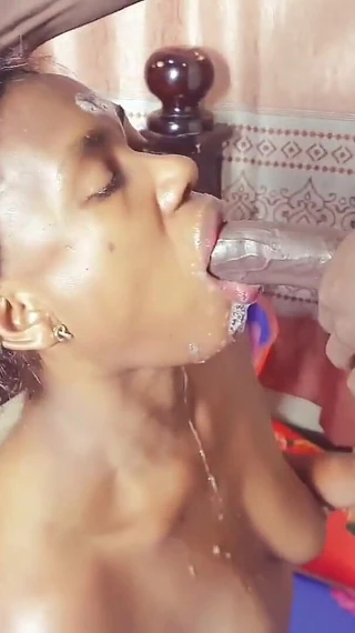 African Beauties: Sloppy Deepthroat, Anal Fuck and Huge Facial