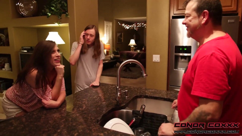 Horny Household: Getting in a Quick Fuck While Stepdad's Away