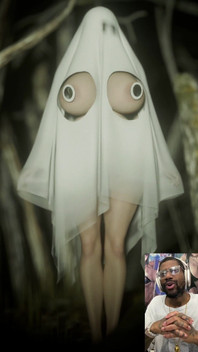 This Halloween Ghost Meme Waifu Teases Her Thicc Breasts for You to Cum