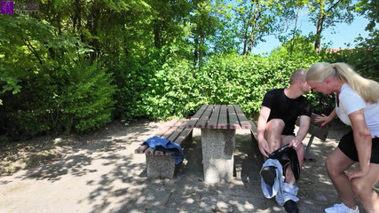 Thumbnail of Public Bareback Sex with a Stranger, Creampie, and Mouth Piss at a Rest Stop! Full Movie