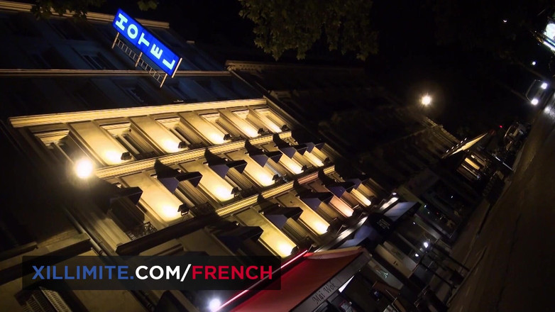 French girls at work: 호텔 방에서 하드 DP