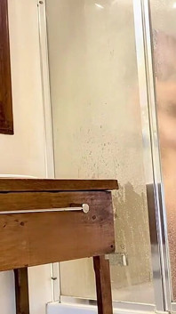 Big Tits Slutty Lesbian Babysitter Rides Her Dildo in Shower Instead of Doing Her Job