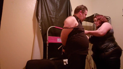 MistressMandslave: BBW dominatrix with slave boy