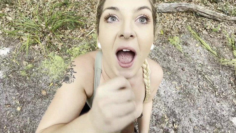 Island Boy Vids: Walk in the Woods Blowjob with Monica Raye