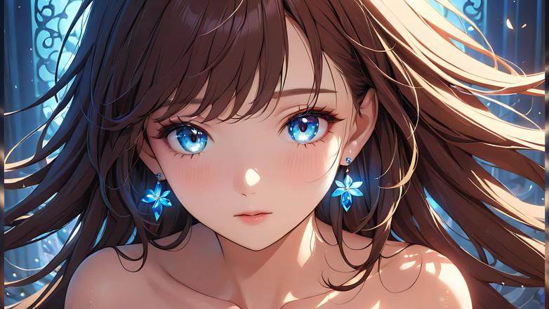 LustRender: 安静的快乐：一个美丽的年轻女人在魔光下