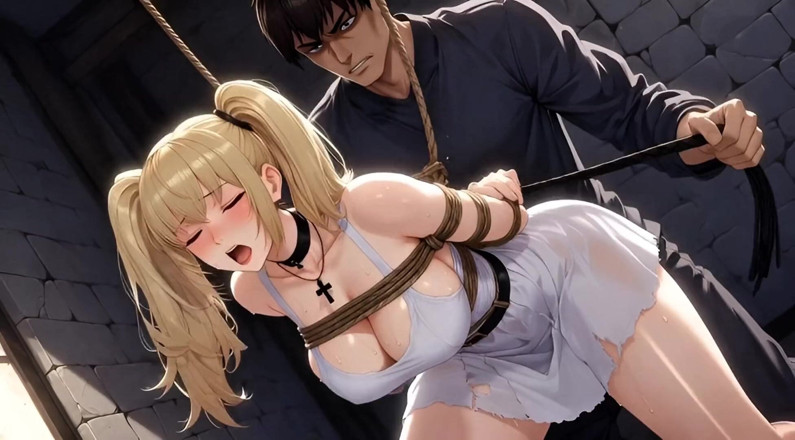 Stories&Anime: Compilation érotique, esclave hentai blonde attachée