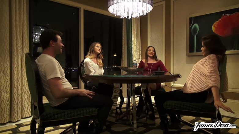 James Deen: Avi Love, Bambi, Sami Parker în acțiune în grup inversă cu James...