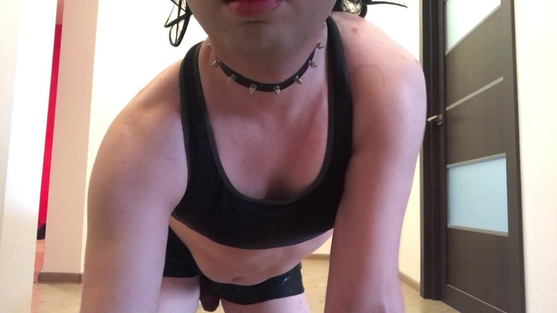 Alinatgirl: Shemale Deep Anal 40cm Dildo