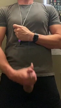 Jockdad87 Unloads His Cum in the Equipment Closet Agaion