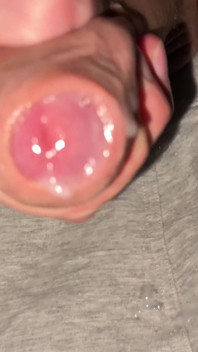 The Guy Slowly Takes off His Gray Shorts and Quickly Jerks off His Big Dick 23 Cm