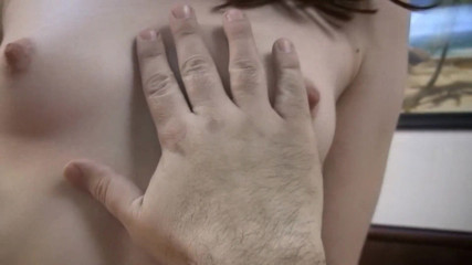 Injoy X: Cute brunette 18 year old teen with puffy nipples riding sugar...