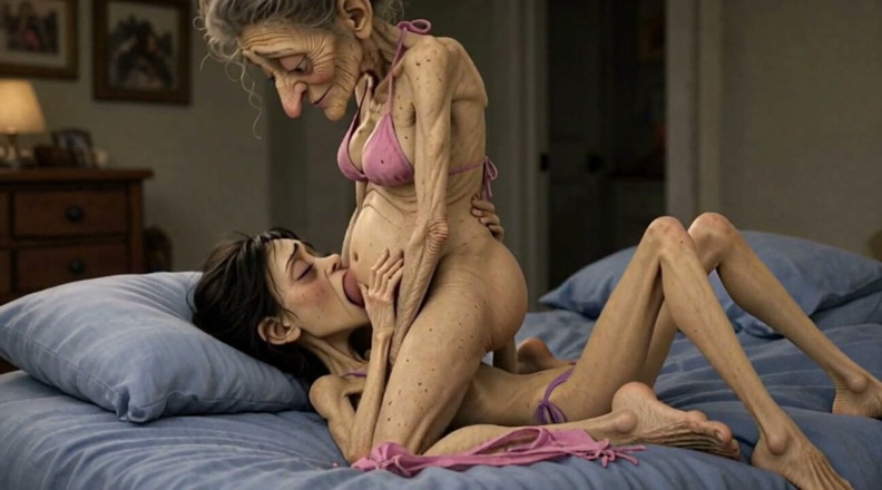 YOUR BEST FANTASY: Alte Frau Reibt Ihre Muschi an Eine Junge Frau
