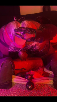 Chastity Pig Dildo in Hole