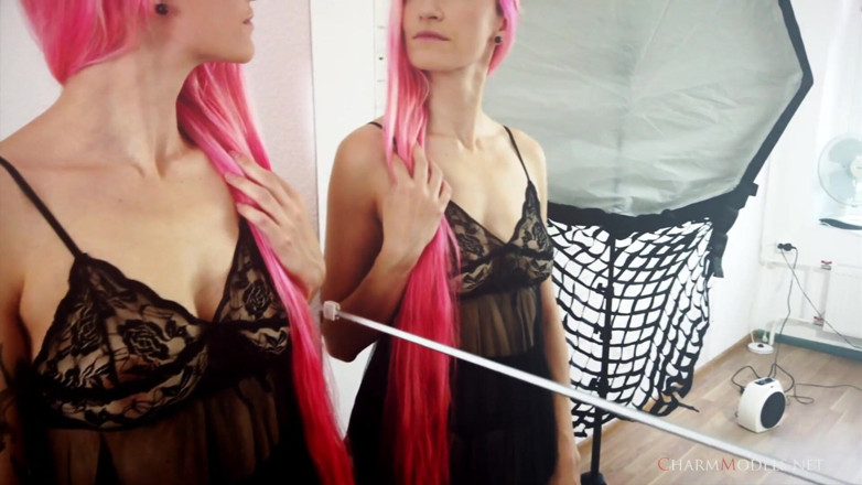 CharmModels: Spiegel Spiegel an der wand sexy rosa haar mädchen adele