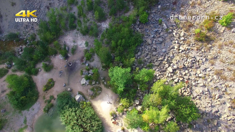 Peaches and Bananas: Outdoor fuck shooted by drone