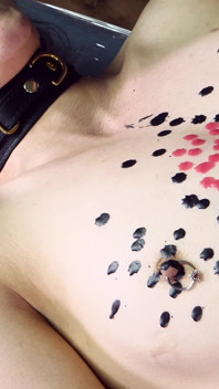 Hot Wax on Pierced Nipples: Slave Mila Maeve Squirms in Pantyhose as Mistress Baton Decorates Her, with Lesbian Domination