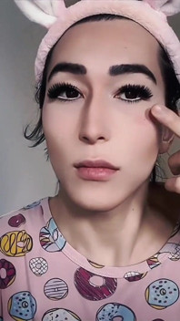 Femboy para Sexy Maricas Transformação com Maquiagem e Peruca