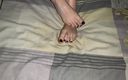 Gloria Gimson: Beautiful Long Legs in Bed, Girl Showing off New Pedicure