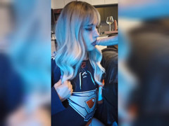 Trans Girl August Harper Loses Playoff Bet and Fucks Herself