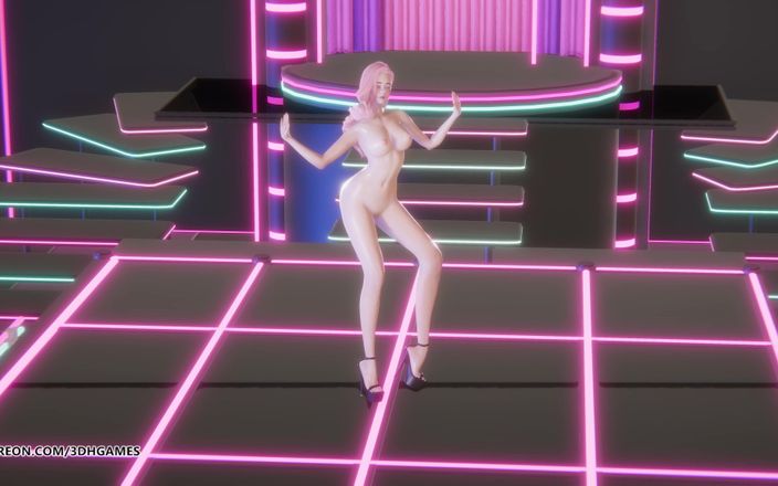 3D-Hentai Games: [MMD] KARA - Seraphine, strip-tease sexy 4K, League of Legends, KDA, danse...