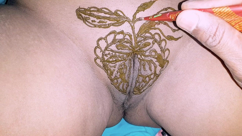 Nukes01: Mehandi Design на киску индийской тетушки дези