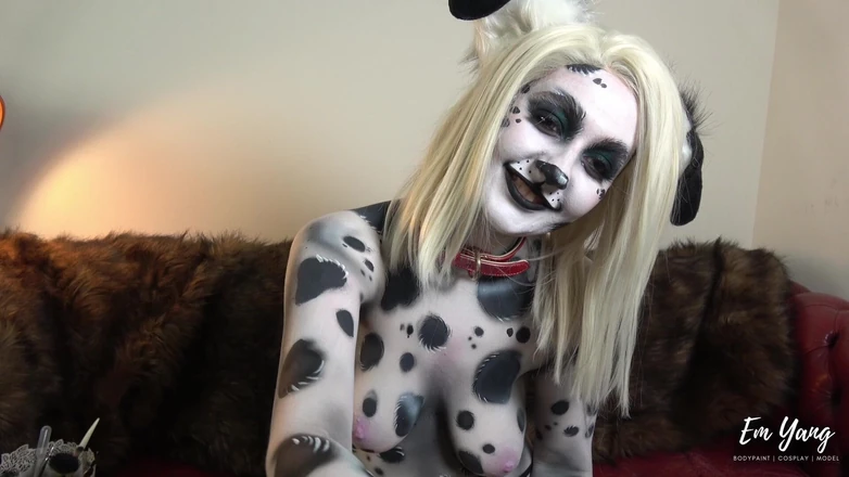 Em Yang: Dalmatian Bodypaint Domination Experience