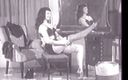 Vintage Usa: American vintage model Betty Paige performs a sensual dance