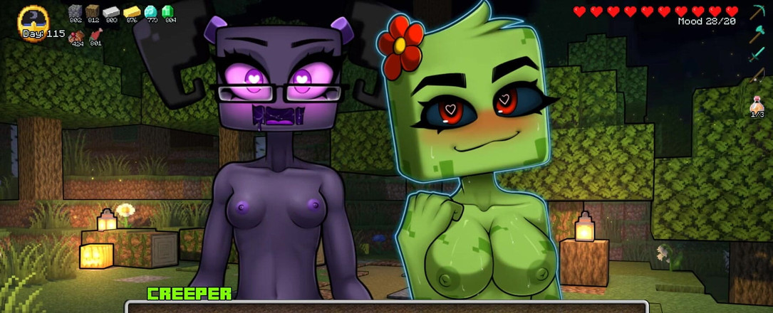 LoveSkySan69Real: Jeu d’artisanat excité, partie 64, trio, Endergirl et Creeper ! par Loveskysanhentai